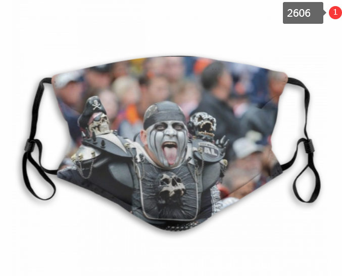 NFL Oakland Raiders #49 Dust mask with filter->nfl dust mask->Sports Accessory